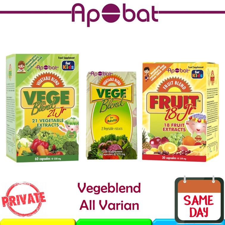 - ApObat - Vegeblend / Fruit 18 Jr Serat Buah Sayur Fruits Vege Blend Vitamin 21
