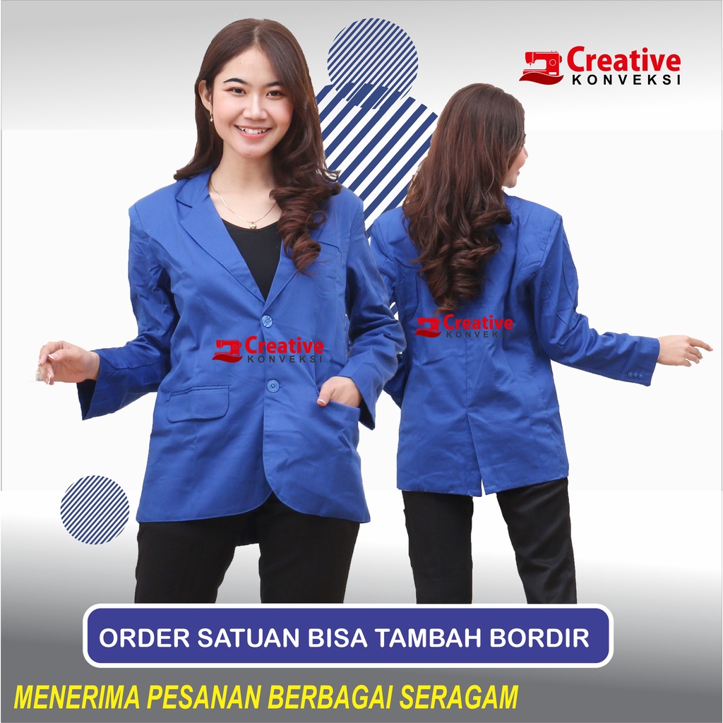 (BISA COD) JAS BIRU BENHUR FULL FURING custom desain / blazer full furing / JAS PARTAI / BLAZER KOMUNITAS