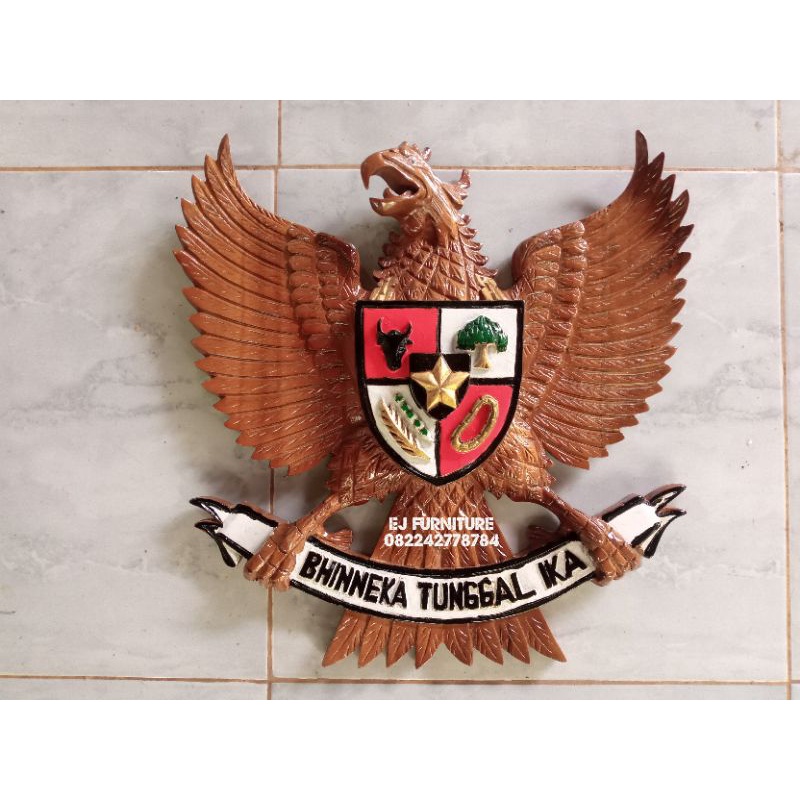 Hiasan Dinding Lambang Negara Garuda Ukir Jati Furniture Mebel MURAH LARIS SHOPE
