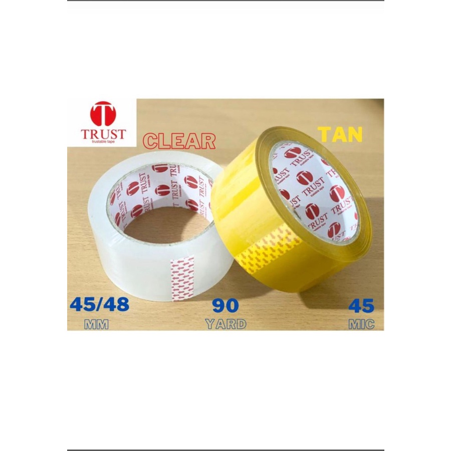 

Lakban Bening 45mm Panjang 90yard merek TRUST