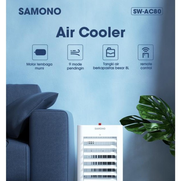 Terlaris Air Cooler 9 Mode Pendingin Remote Kontrol Ac Portable Sw-Ac80
