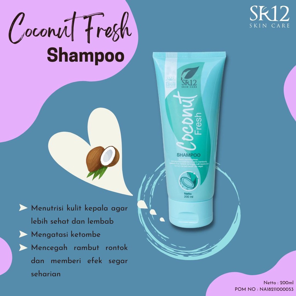COCONUT FRESH SHAMPOO SR12 / SAMPO KELAPA / SHAMPO ANTI DANDRUFF / SHAMPO PALING AMPUH ATASI KETOMBE