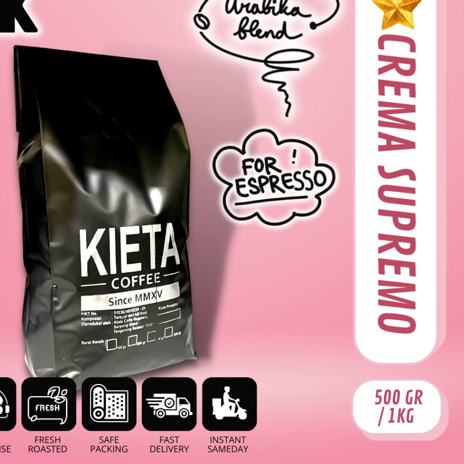 

♬ Kopi Crema Supremo Espresso Blend 1kg - 100% arabika by kieta coffee ☀