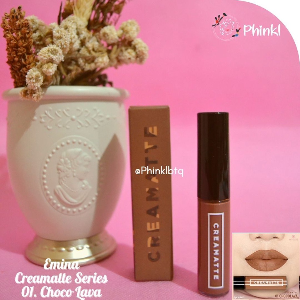 `ღ´ PHINKL `ღ´ ╰☆☆ 𝔢мιℕά ☆☆╮ Emina lip cream mattee lipstick mate cair tidak bikin bibir kering