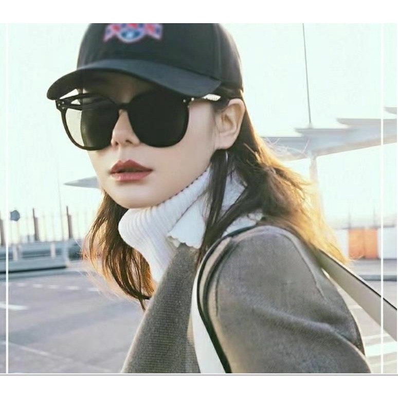 Kacamata Hitam Wanita Frame Ukuran Besar Persegi Kecamata Sunglasses Model Korea Fashion Unisex Style Kaca Mata Elsa Andin