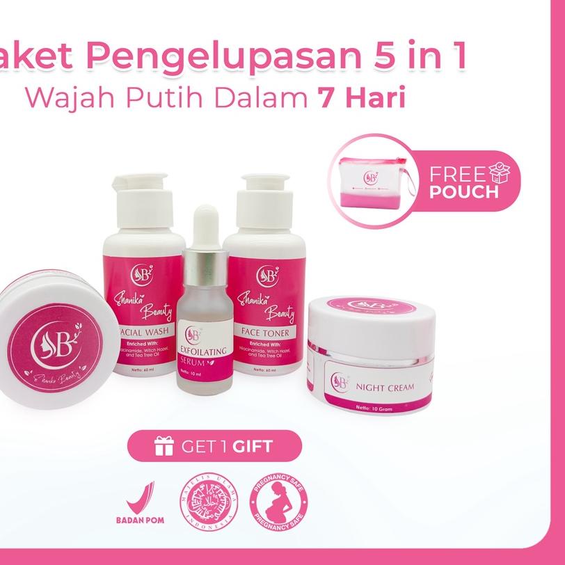 ☼ Shanika Beauty Paket Pengelupasan 100% Original / Cream / Cream / / Paket Pemutih Dalam 7 Hari / ➳