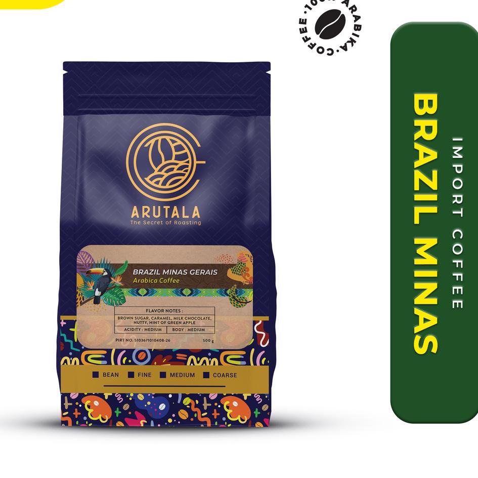 

۝ ARUTALA Kopi Brazil Minas Gerais Arabika 500 Gram ⅎ