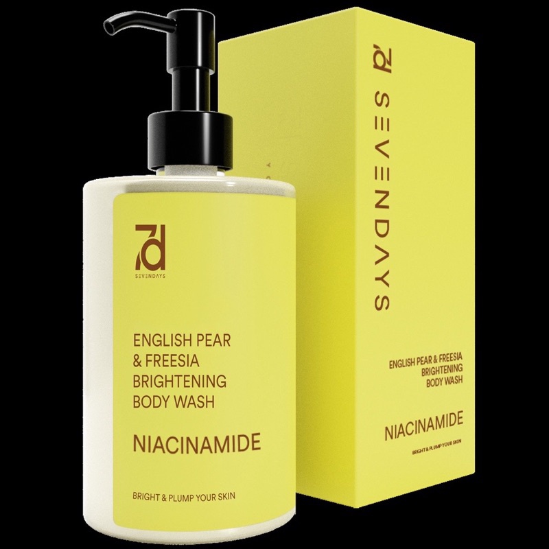 MS - Seven Days Red Cherry Acne Clear Body Wash ( PINK ) 360ML ( 7DBW Red Cherry ) English Pear Sabun Mandi Mengatasi Kulit Kusam Dan Jerawat Di tubuh