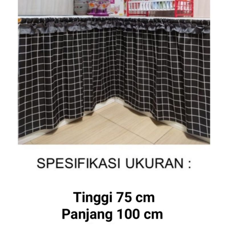 Gorden Kolong Dapur 100 x 75 Bonus Tali