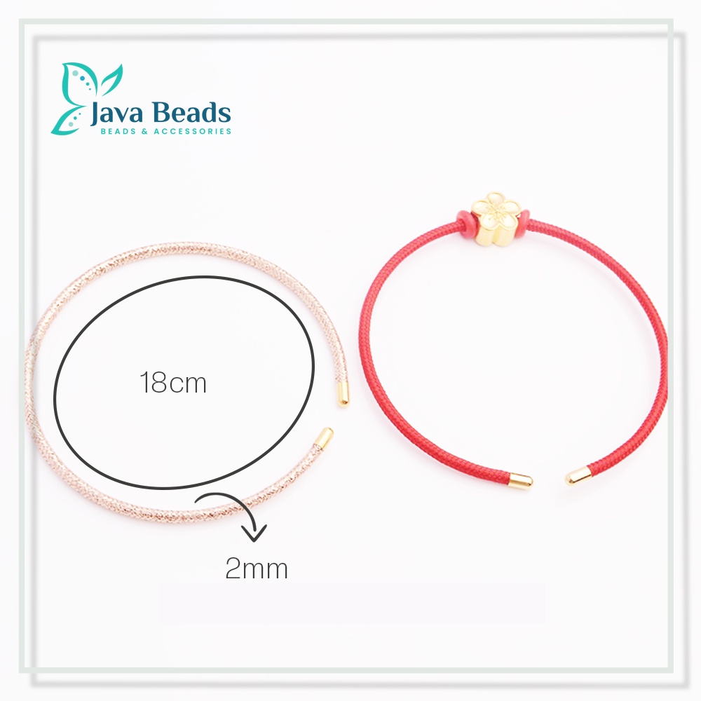 Gelang Tali Kawat AntiAir Untuk Charm Liontin Mainan Emas 2mm