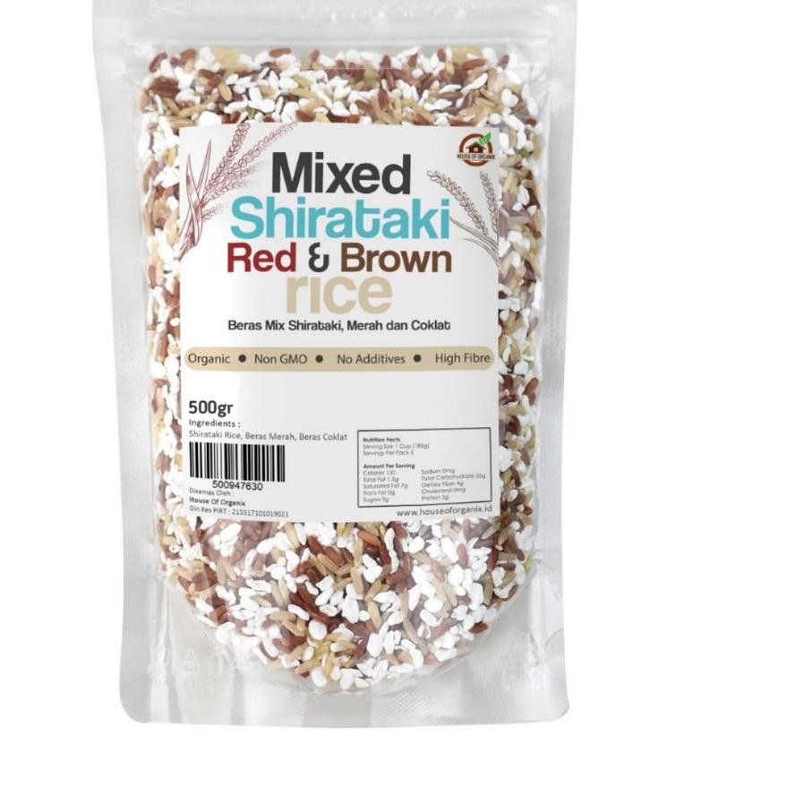 

✹ House Of Organix Mixed Shirataki , Red And Brown Rice 500 Gr ✱