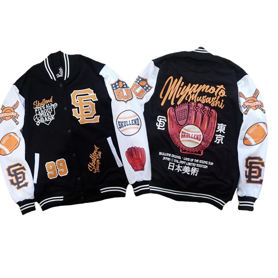HARGA BERSAHABAT SKULLEND Varsity Jacket Baseball Vintage Pria Wanita - Jaket Varisty Jaket Besball 