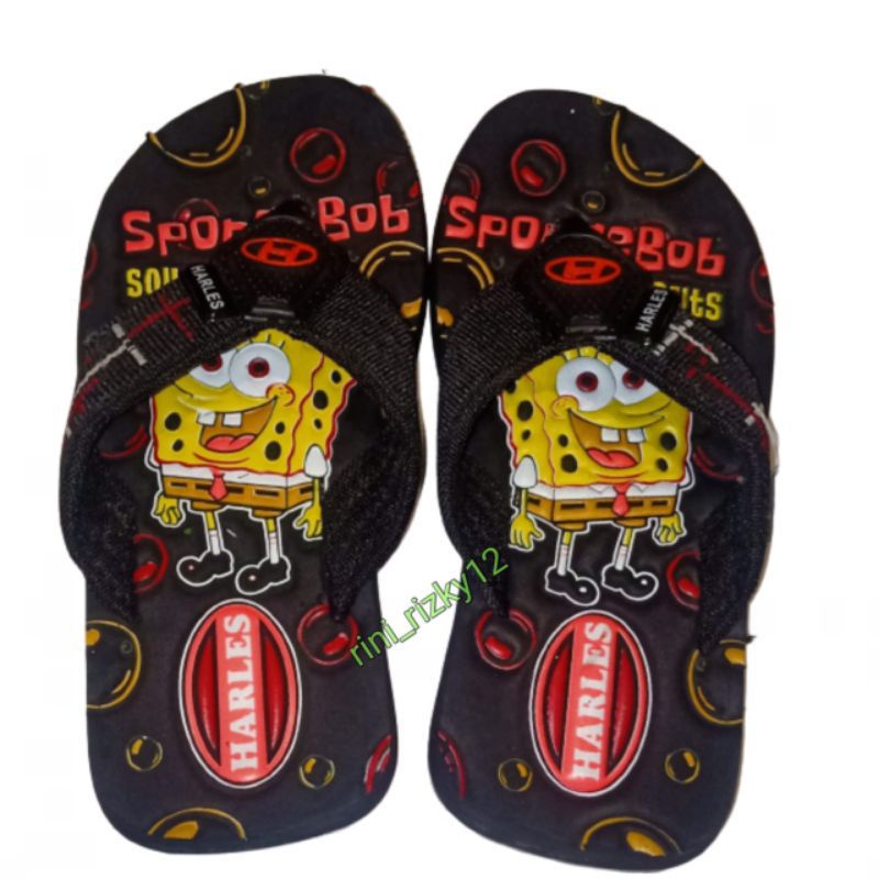 Sendal Harles anak karakter Spongebob Sendal jepit anak laki-laki dan perempuan lucu