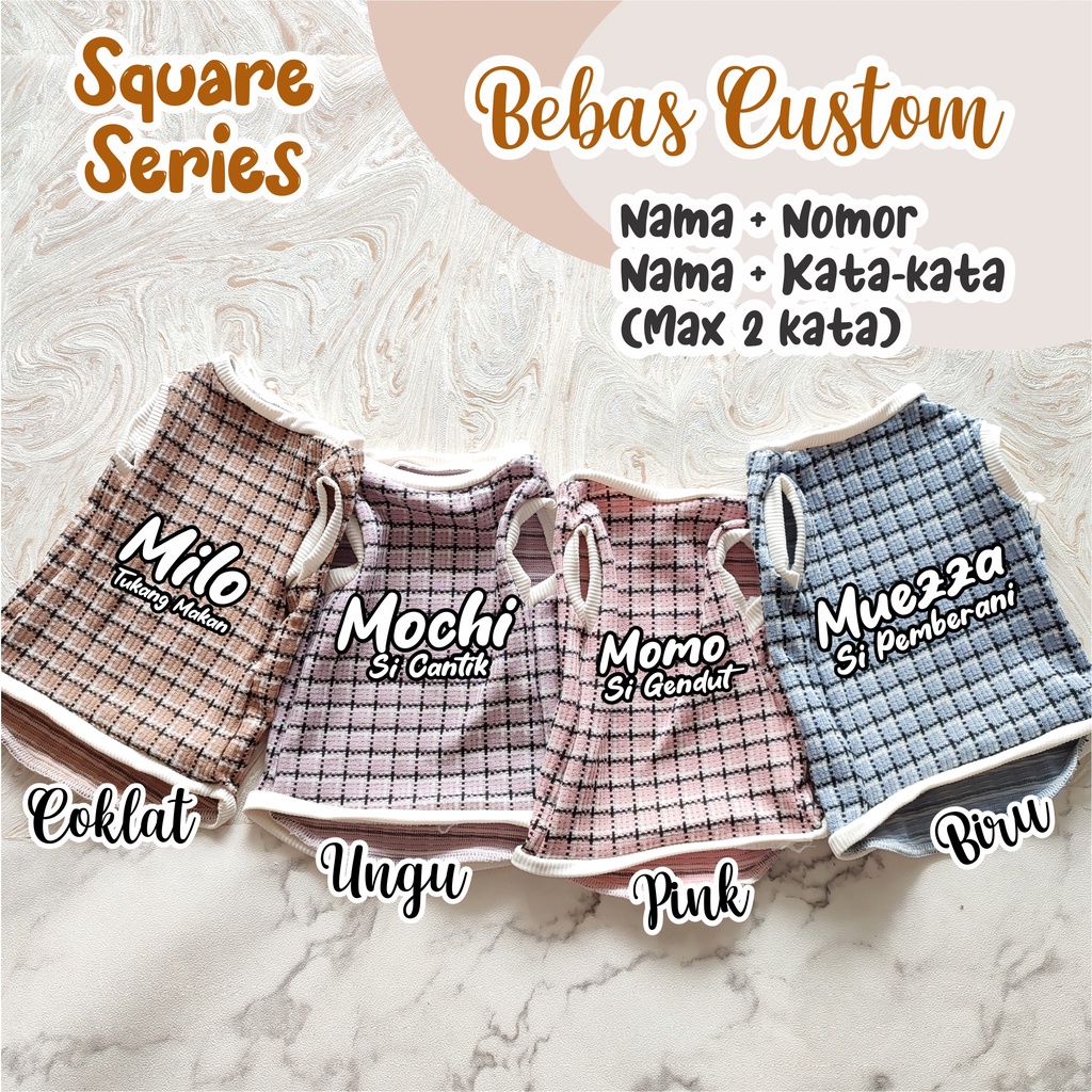 Baju Kucing Anjing Aksesoris Kucing Anjing - Square Series