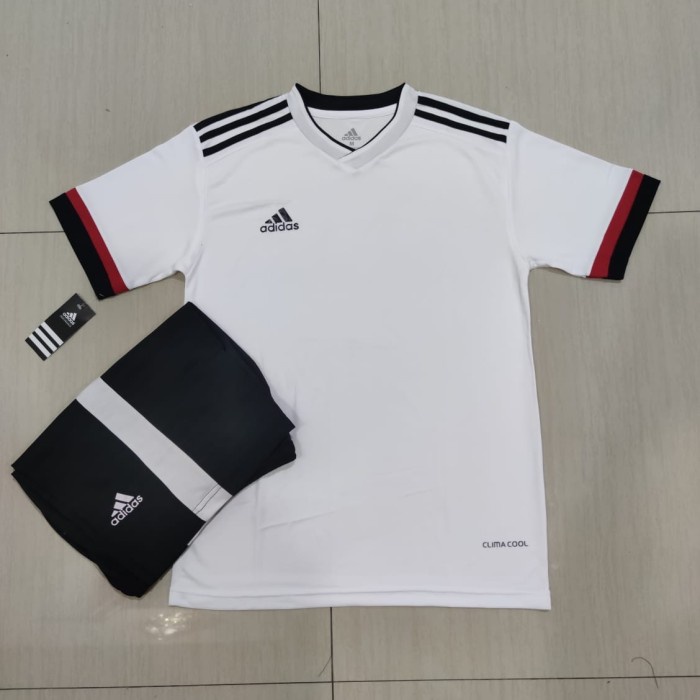 jersey  jersey | setelan futsal ADS BUNGA ABU | baju bola dewasa | realpict - Putih, M(D9Y7) Jersey 