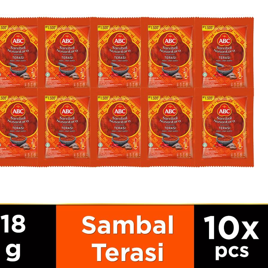 

Real produk ABC Sambal Nusantara Terasi 10 x 18 g