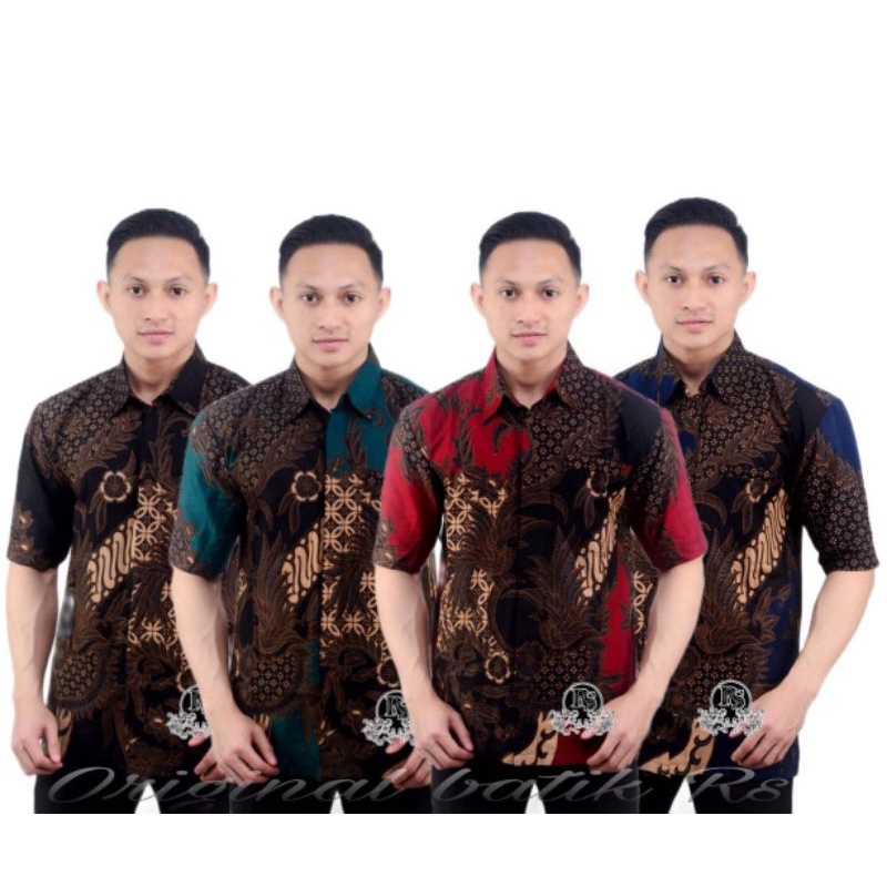 Batik Pria lengan pendek Kemeja Batik Mewah terbaru