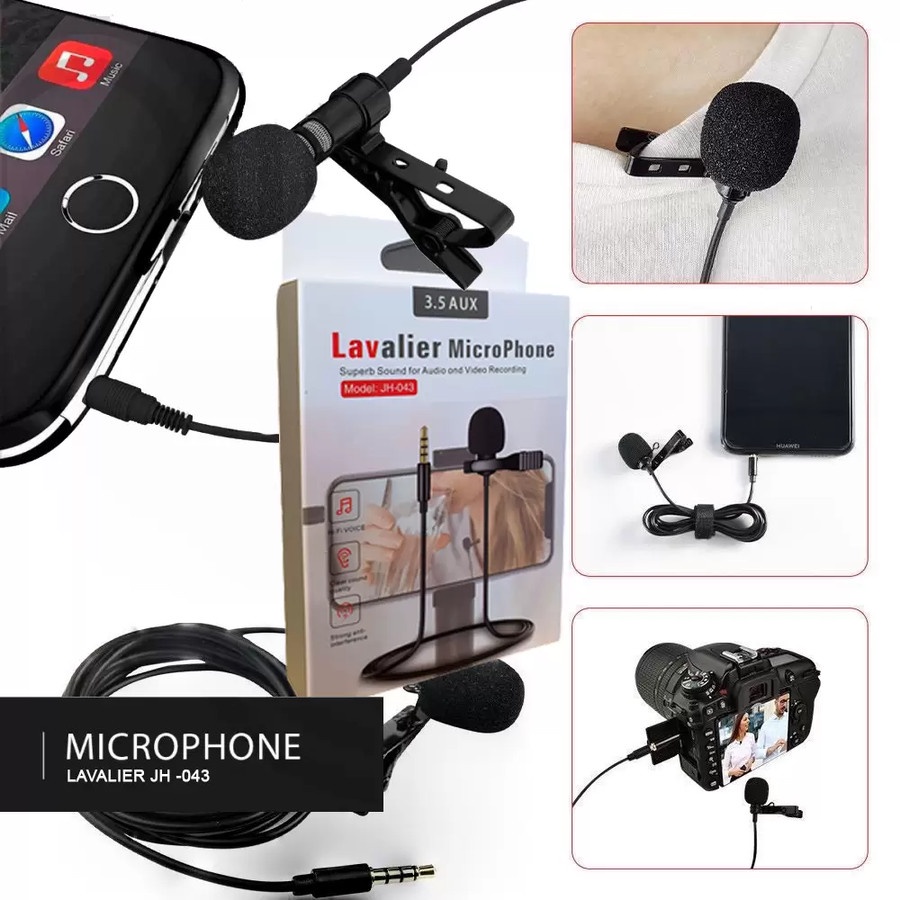 Trend-Lavalier Microphone Jack 3.5mm JH-043 Headset Clip MicVlogger