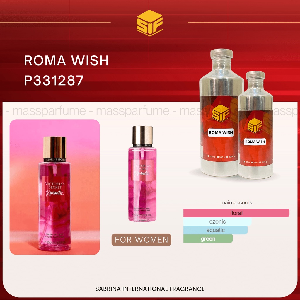 Bibit Parfum ROMA WISH / VICTORIA ROMANCTIC / ROMANTIC WISH by SIF 100ML | 250ML | 500ML