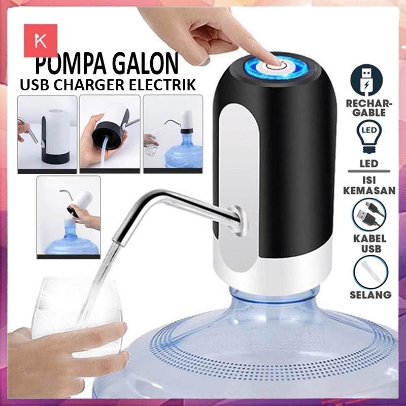 ANG POMPA AIR GALON ELEKTRIK FREE KABEL CHARGER USB / DISPENSER AIR GALON ELEKTRIK