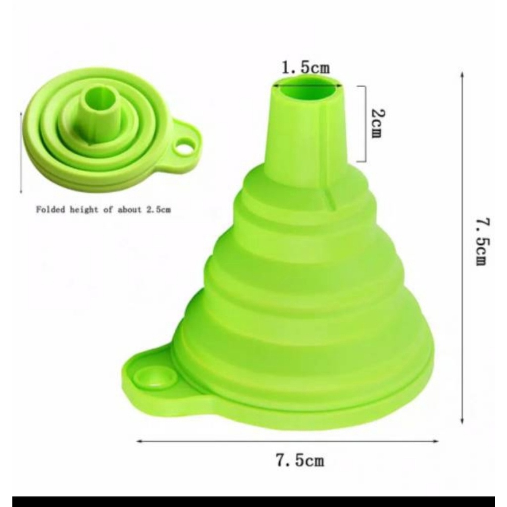 Corong Silikon Lipat Portable Air Minyak Karet Silicone Flexible Collapsible Mini Funnel - BUM