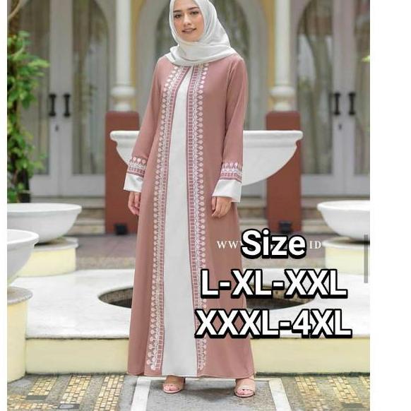 ✺ Baju Muslim Abaya Bordir Gamis Maxi Dress Arab Saudi Bordir Asli Turki Umroh Dubai Turkey India. ☼