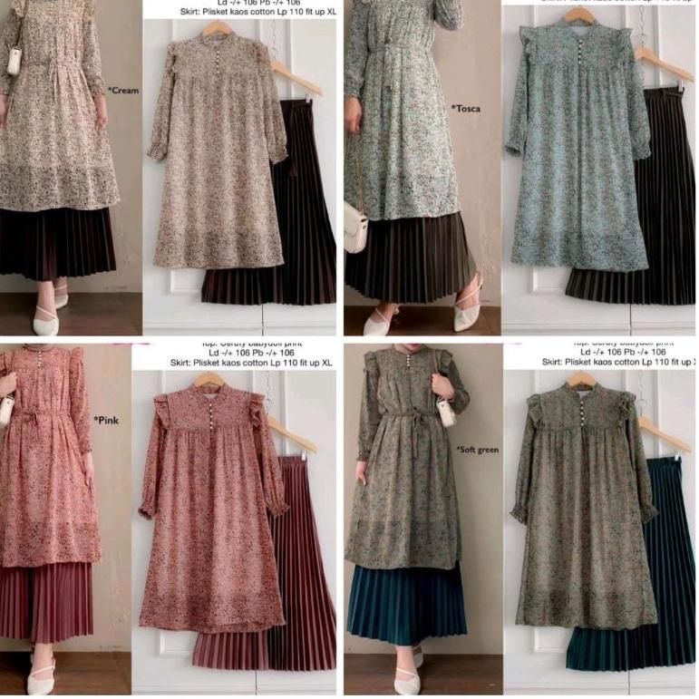 SIAP KIRIM SETELAN TUNIK CERUTY BABYDOLL JUMBO//TUNIK CERUTY JUMBO//ROK JUMBO//JOVITA SET//SETELAN T