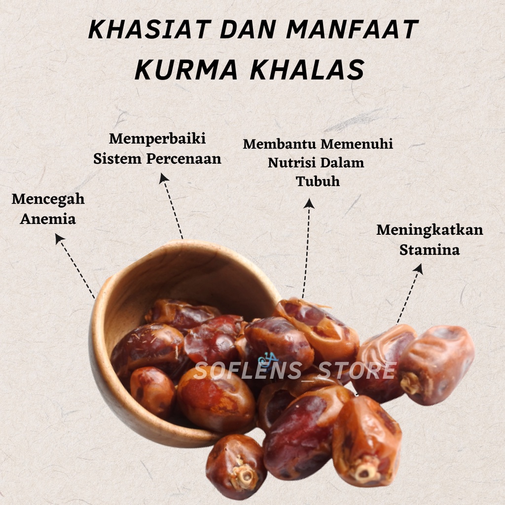 

Kurma Date Crown Khalas 1Kg - Kurma Basah Premium Enak Lembut Original