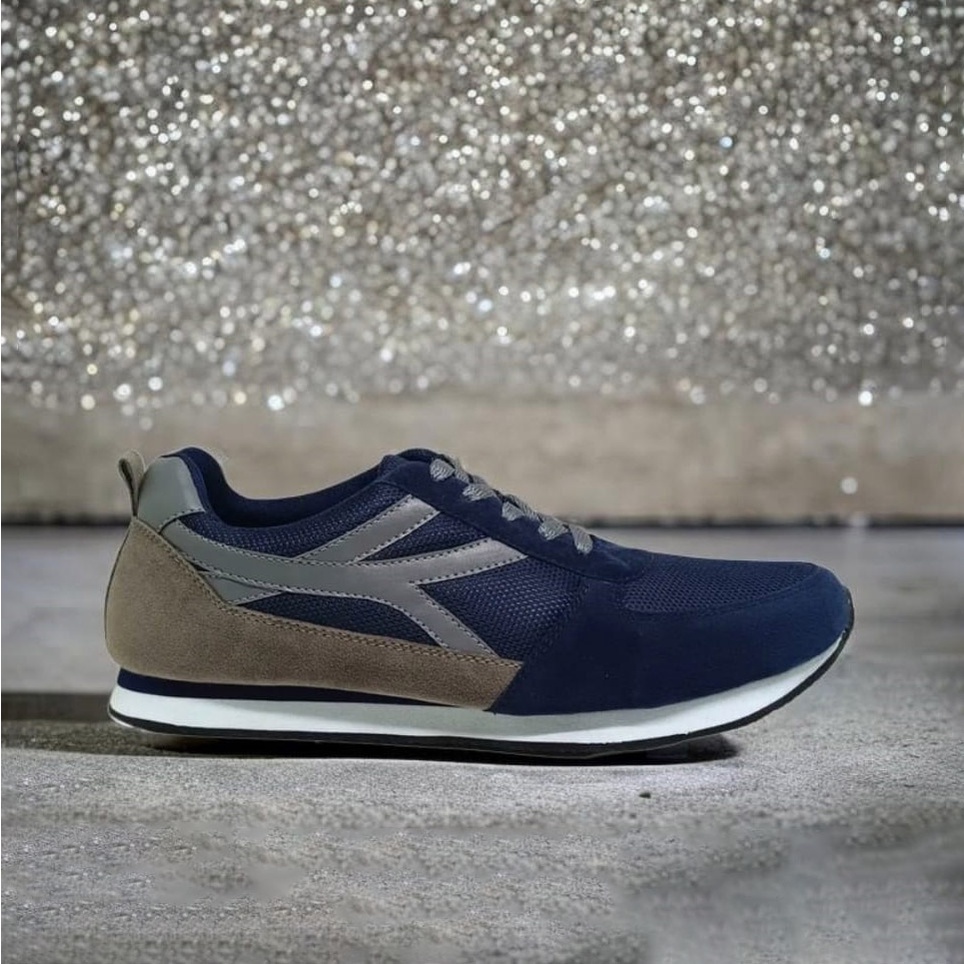 ZAGIB ( BIG SIZE ) | Sepatu Pria Sneaker Navy Grey Casual Sporty Ukuran Jumbo