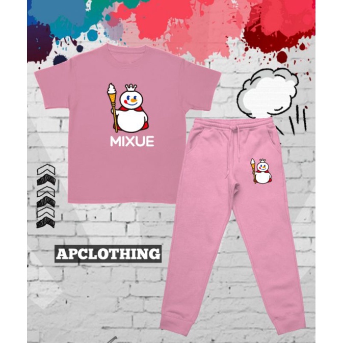 Setelan Kaos Anak Laki Perempuan Mixue Kaos Anak Setelan Mixue