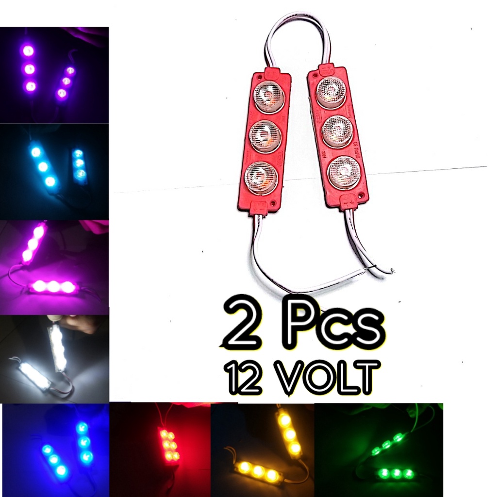 Lampu LED 3 mata 12 volt Lampu kolong motor  mobil 12 volt LED variasi 3 mata