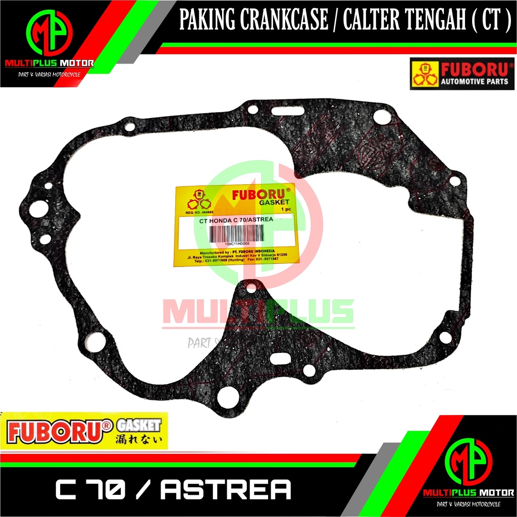 Paking Gasket Perpak CT Crankcase calter block blok mesin tengah FUBORU, ASTREA C70, C 70