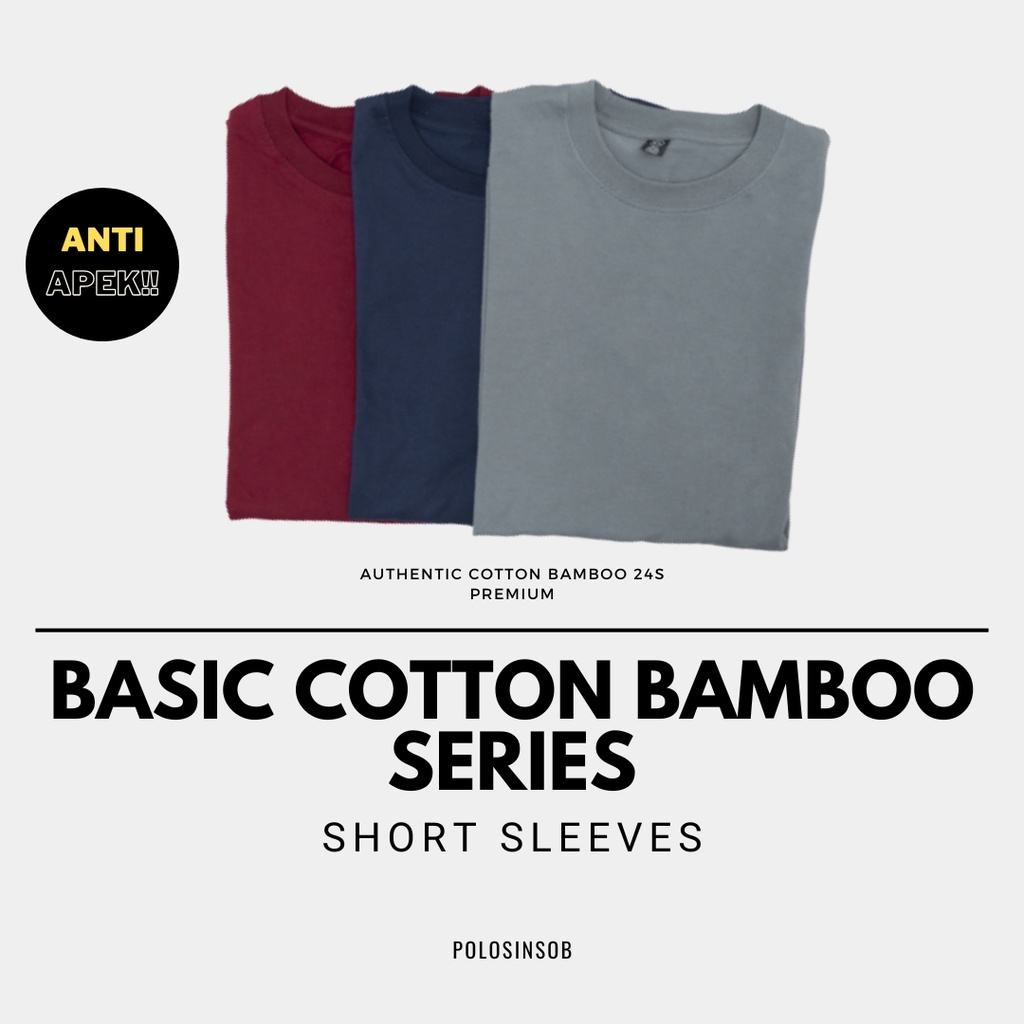 Kaos Polos Katun Bambu 24S / Kaos Polos Cotton Bamboo 24S [ANTI BAKTERI]