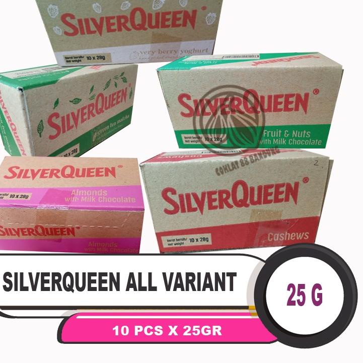 

☂ SilverQueen Kecil 25gr 1 Box Isi 10 pcs X 25 gram Cokelat - Coklat SIlver Queen 25 gr Chunky Bar 30 gr X 10 Batang Milk Chocolate Cashew Almond Fruit Matcha Yogurt 25 gram Chungky Bar 30 g ☊