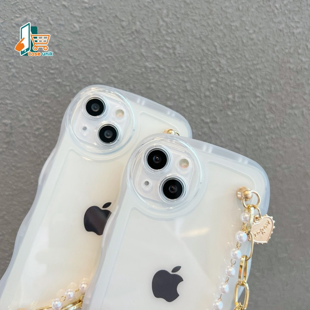 GC016 SOFTCASE WAVY GELOMBANG RANTAI MUTIARA FOR IPHONE 7 8 7+ 8+ X XS XR XS MAX 11 12 13 14 PRO MAX 14 MAX CS5332