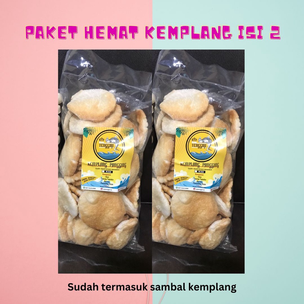 

paket hemat kemplang panggang isi 2 bungkus @250g asli bangka