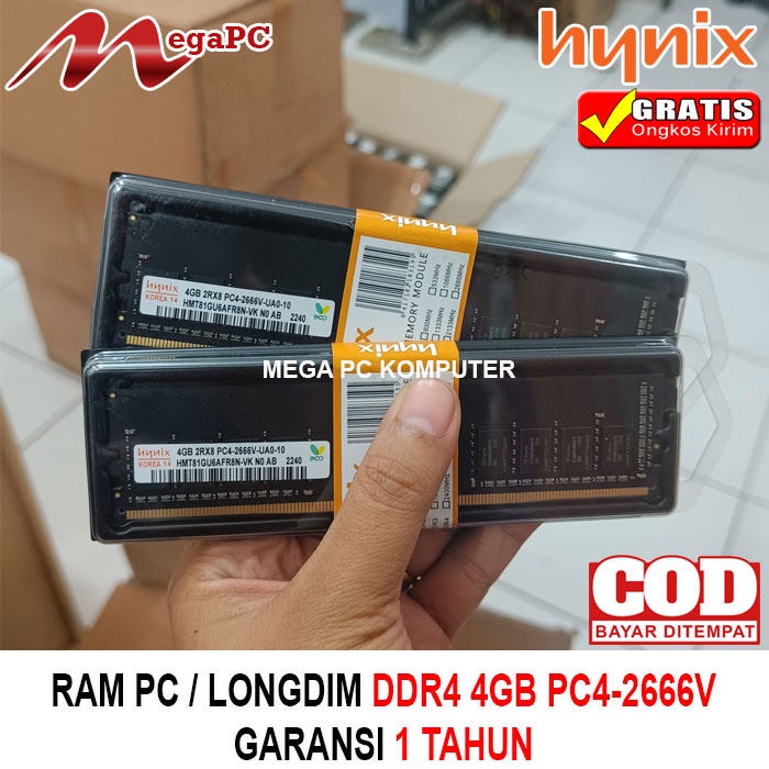 MEMORY RAM PC DDR4 4GB PC4-2666 LONGDIM GARANSI 1 TAHUN