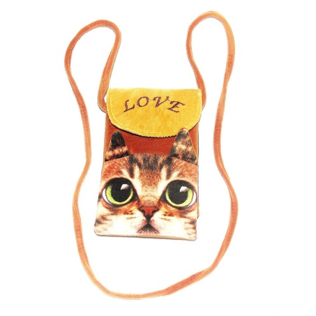 Tas Selempang Motif Kucing Lucu RANDOM / Pocket Bag Cat Character RANDOM - 2005