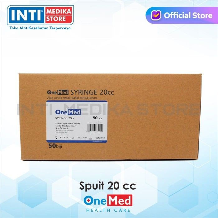 Disposable Syringe 20 CC OneMed Spuit 20 ML One Med