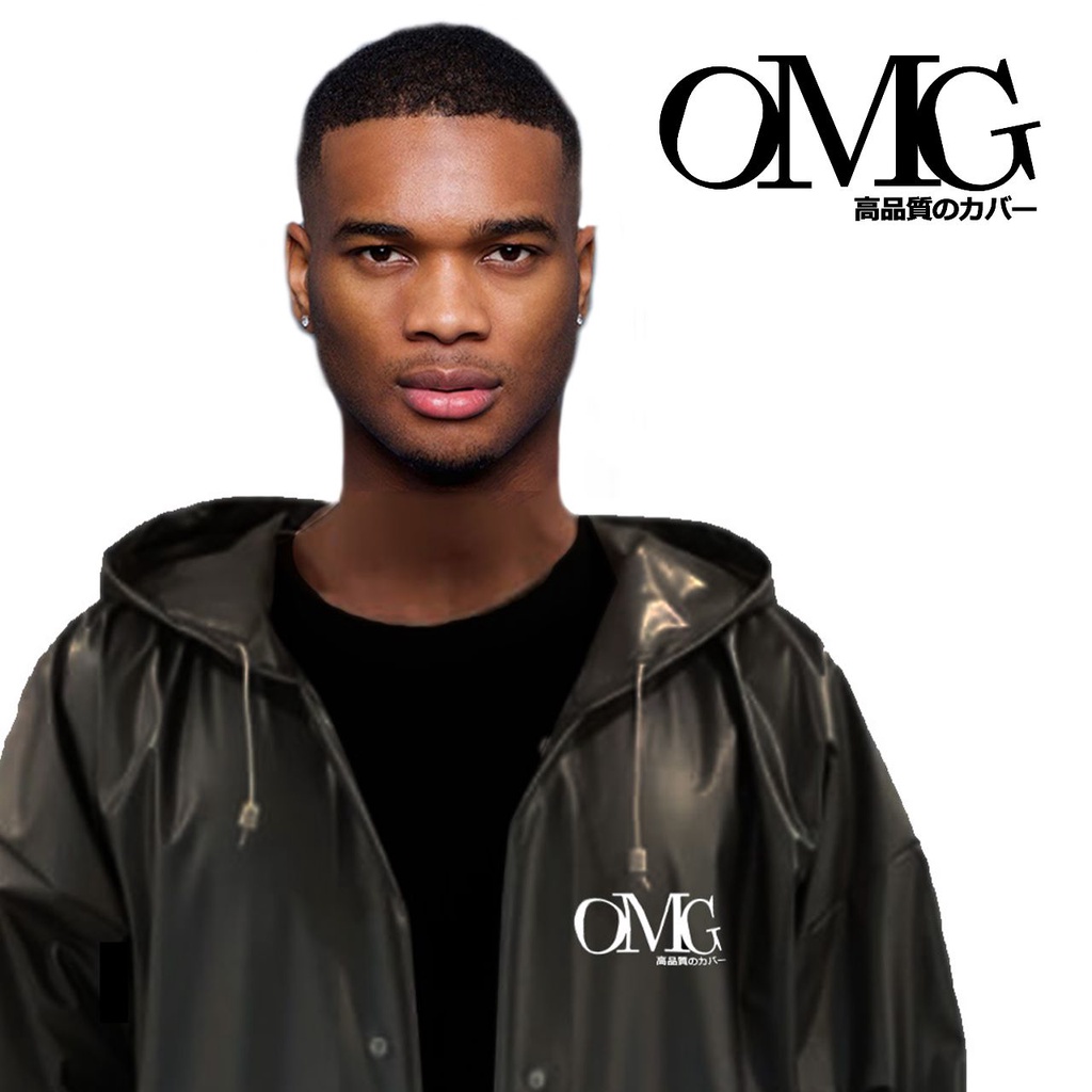 Jas Hujan Longcoat Overcoat Mantel Security Unisex Tahan Air Angin OMG