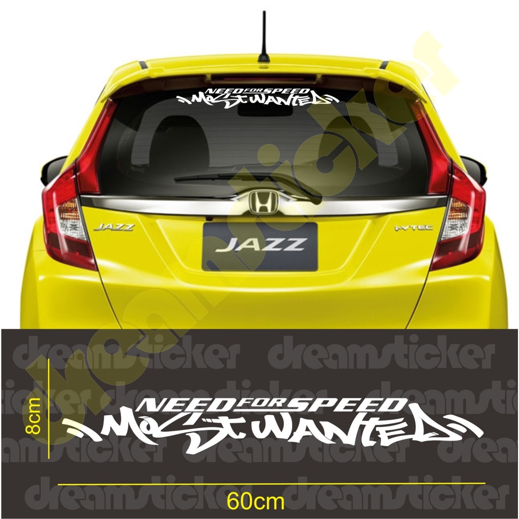 Sticker Stiker Mobil Need For Speed Most Wanted Kaca Belakang