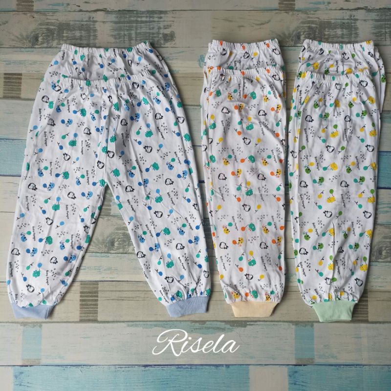 1 Pcs Celana motif Panjang Bayi buka kaki Size S M L