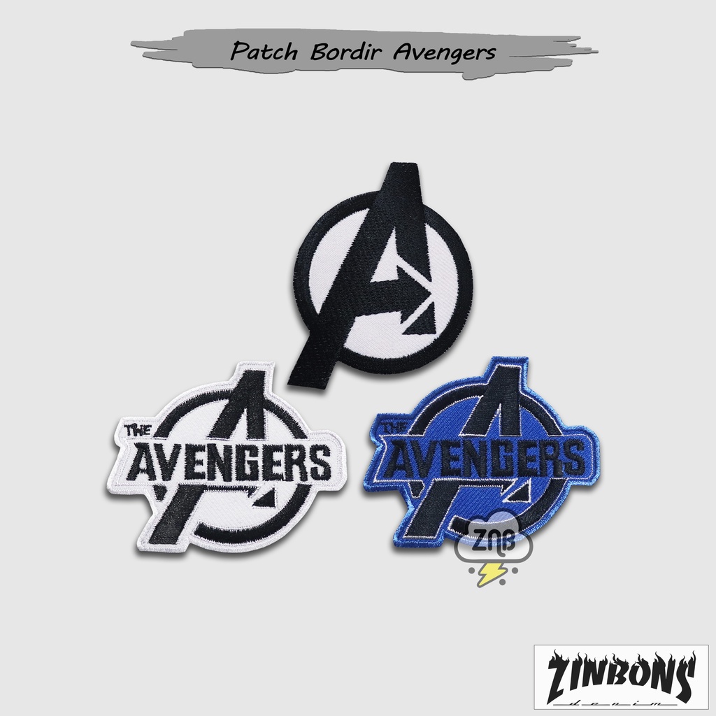 PATCH BORDIR AVENGERS PATCH KEREN EMBLEM BORDIR GLOSIR PATCH BORDIR BEST QUALITY