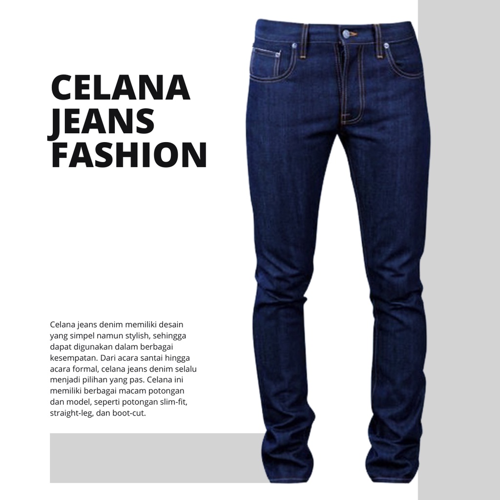 Celana Jeans Pria Panjang Streecht Melar Blue Fashion Washington Bahan Bagus