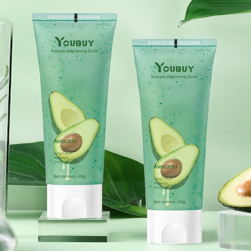 YOUBUY Avocado Face Bady Scrub 100gr Moisturizing Scrub  Exfolianting Cream