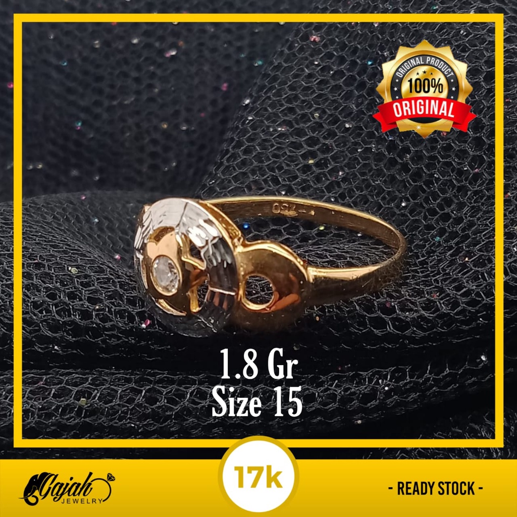 Cincin emas 17k - 1.8 gr kadar 750 - 4302