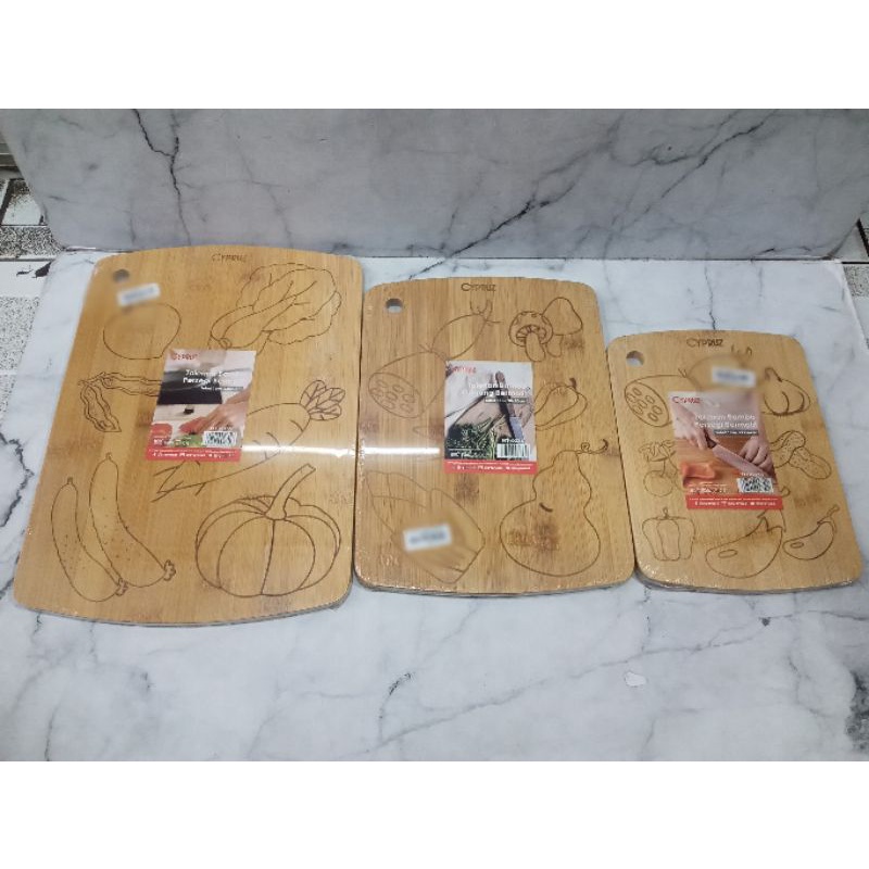 Talenan Bambu Persegi Bermotif CYPRUZ