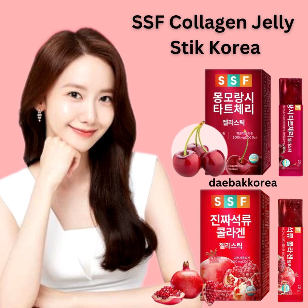SSF Collagen Jelly stick Korea Pomegranate &amp; Tart Cherry, Low Molecular Fish Halal