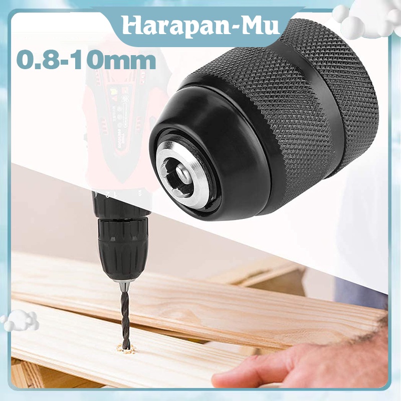 Keyless Drill Chuck Kepala Mesin Bor Tanpa Kunci 0.8 - 10 Mm Kepala Bor Chuck Drill Keyless Lock Sel