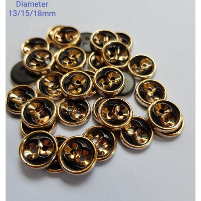 Terlaris Kancing Baju Emas Hitam Kaca Mata Isi 400